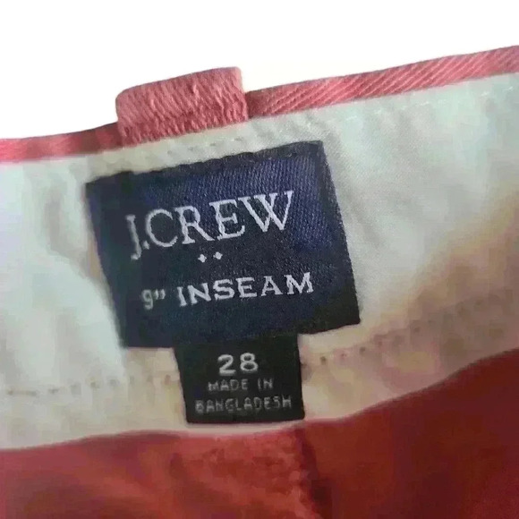 J Crew Chino Shorts Size 28 Turquoise and Salmon Color 2 pairs - Picture 7 of 9